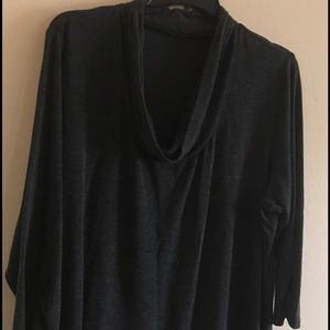 Soft, 3/4 length sleeve, heather grey, tunic.