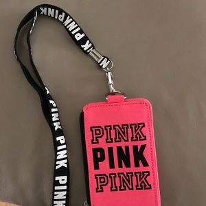 PINK VICTORIA SECRET LANYARD