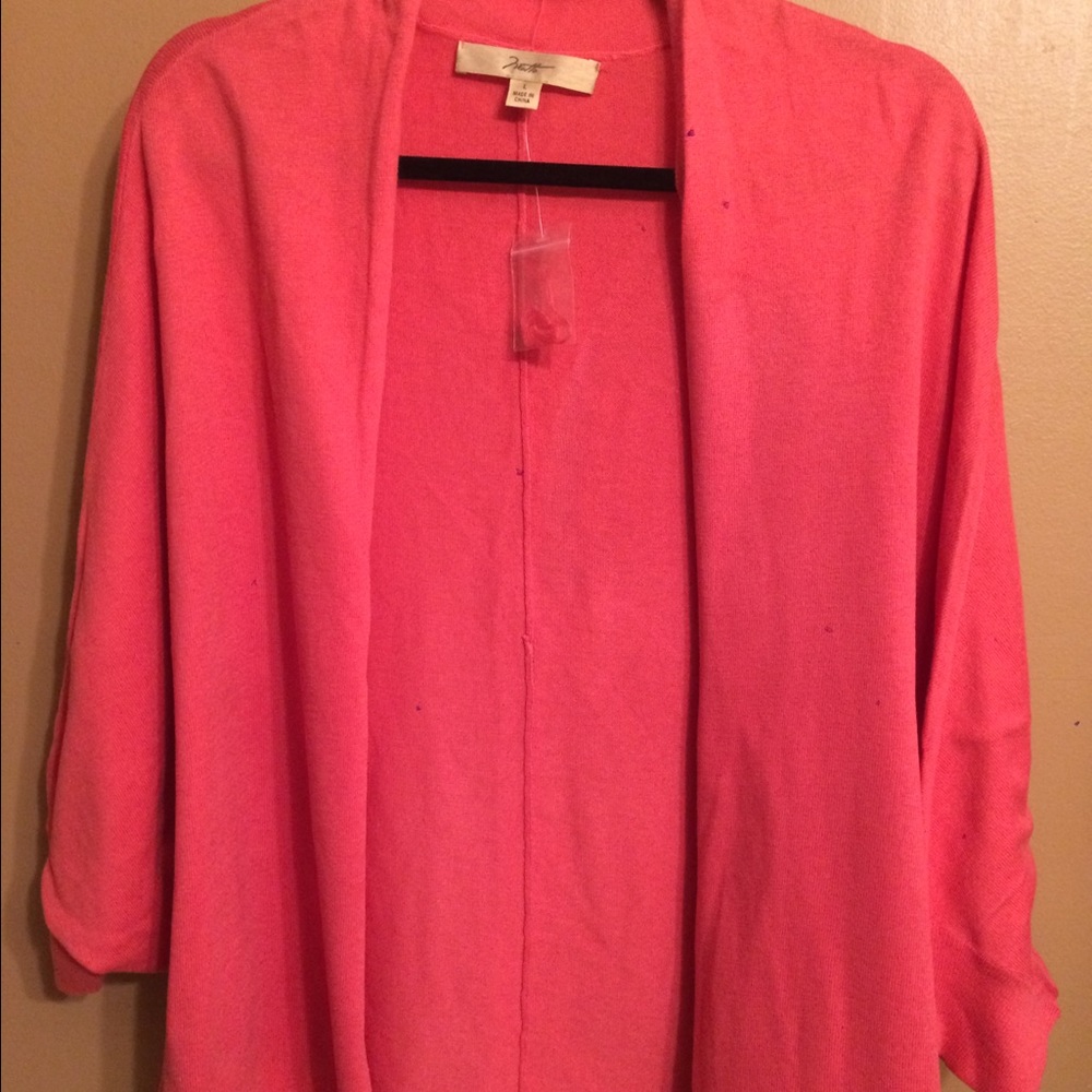 Batwing Cardigan in coral
