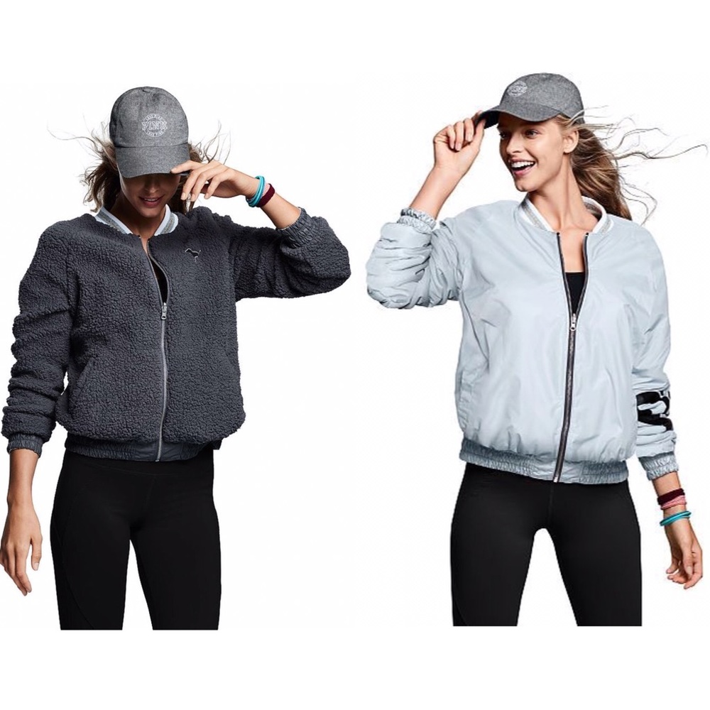 Victoria's Secret Pink Sherpa Bomber Jacket