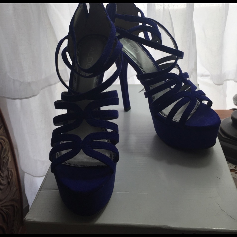 Aldo purple open toe shoe size 40