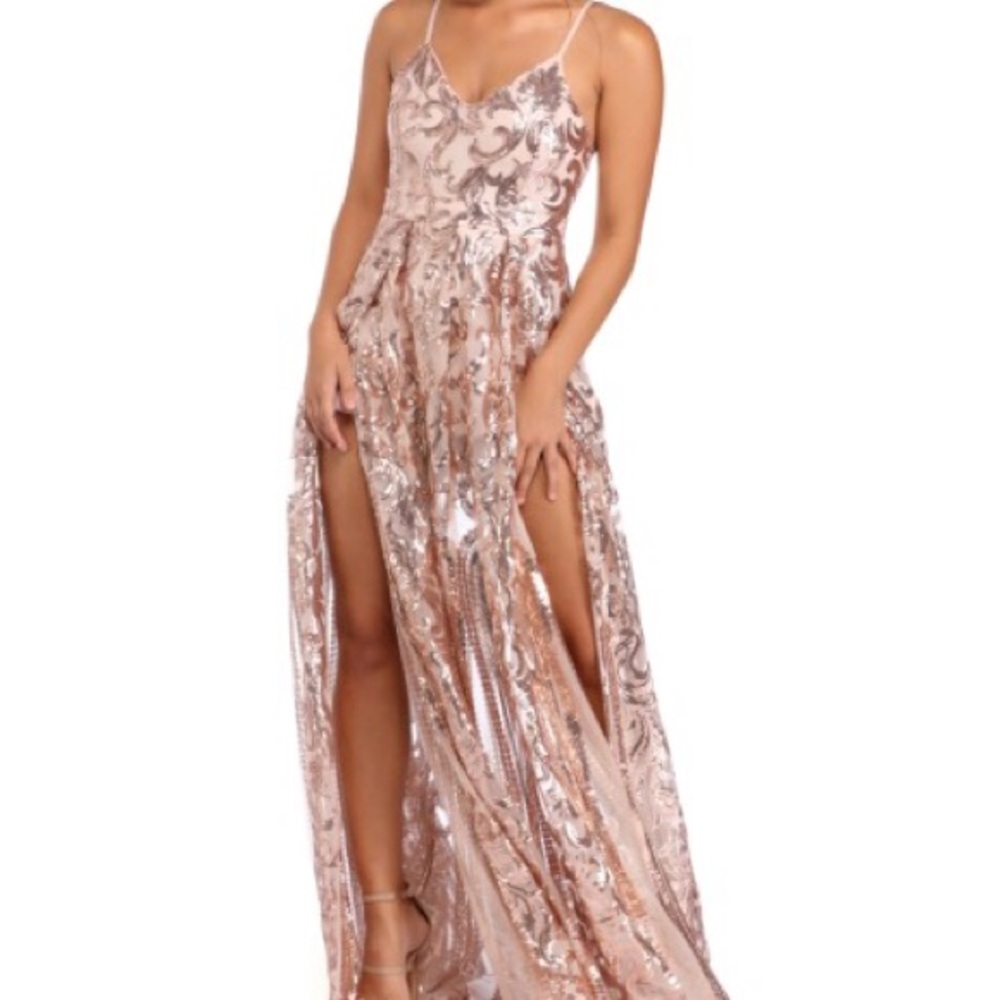 Pink/Rose Gold Prom Dress