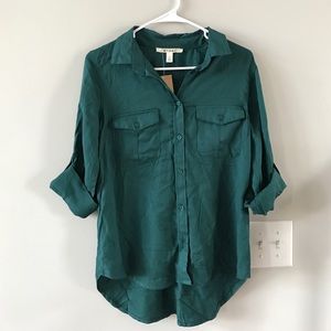 Small dark turquoise blouse NWT