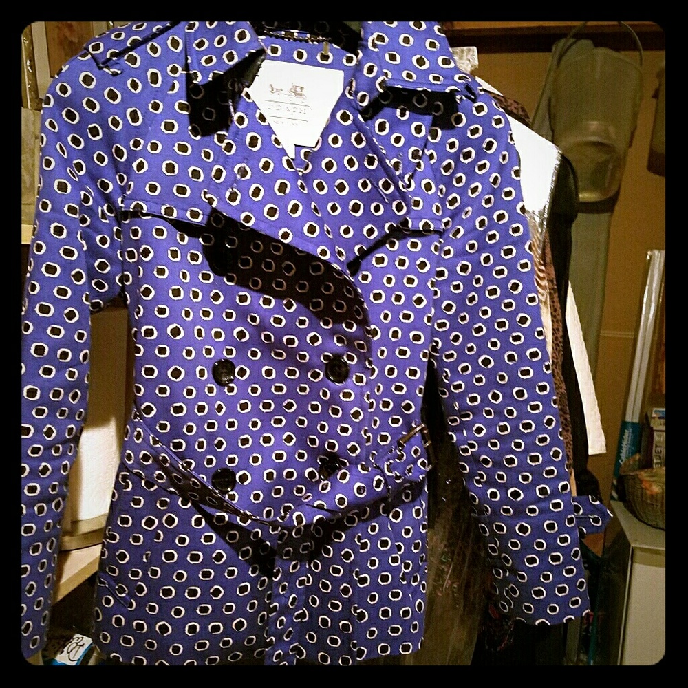 CoachRoyalBlue W black n white Polka Dotssf/pf