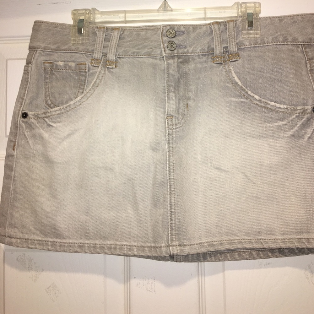 Gap Light Gray Denim Mini Skirt - Picture 1 of 2