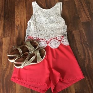 Trendy Lace romper...MAKE AN OFFER😃