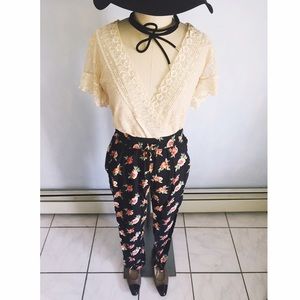 *Gorgeous Floral Cotton Drawstring Pants*