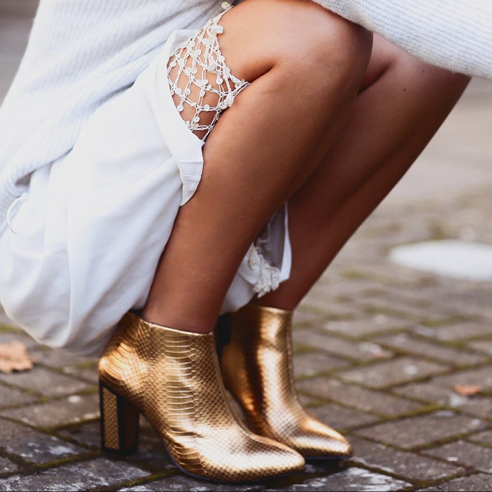 Kat Maconie Stella Gold Booties MSRP $396 EU 36