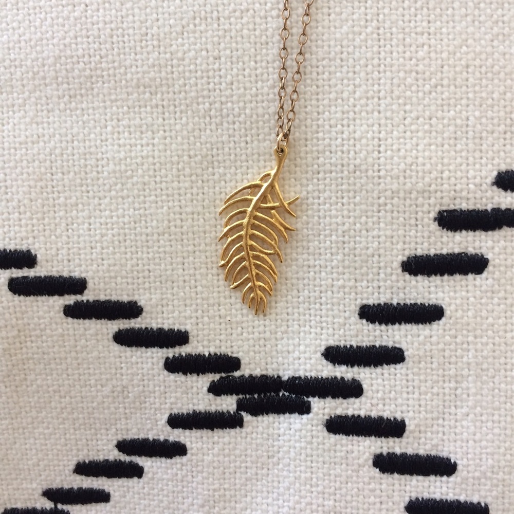 Gorjana feather necklace