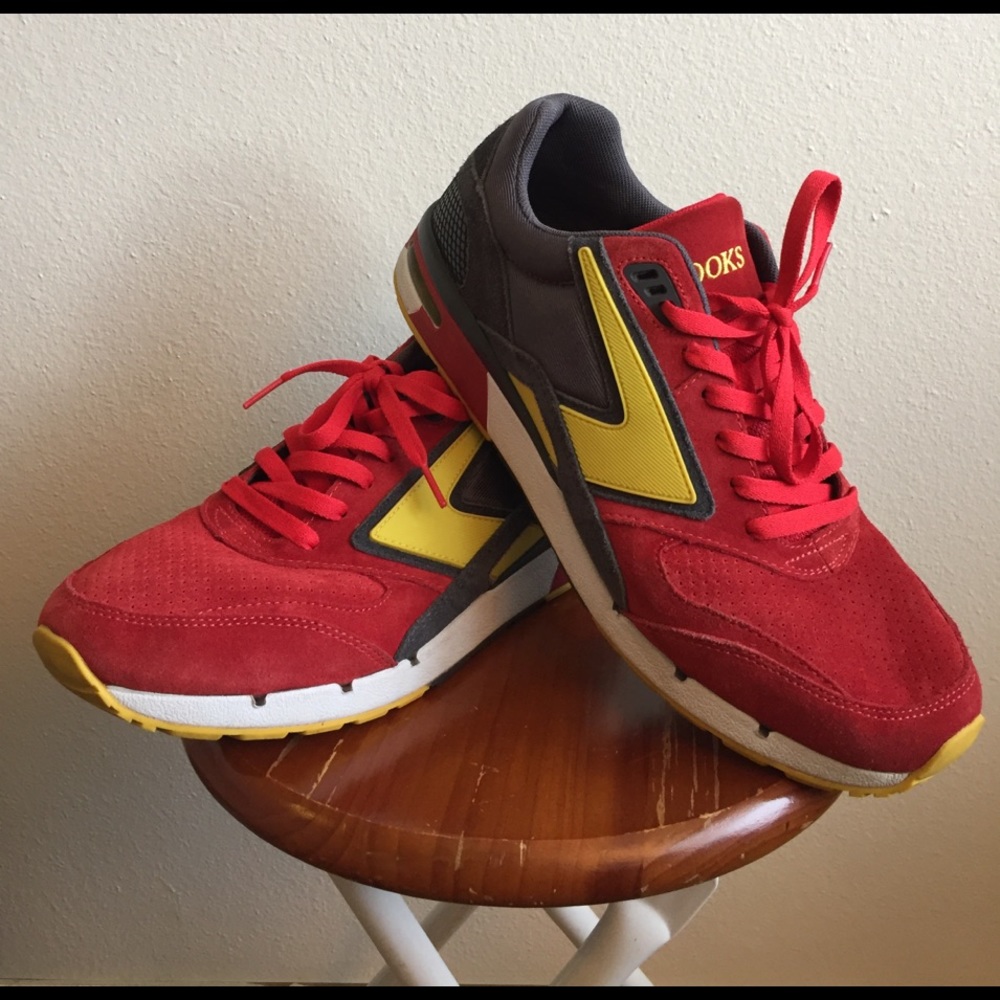 Men's Brooks "Fusion" Red, Yellow, Grey Size 13