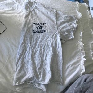 yosemite gray crop top tee shirt