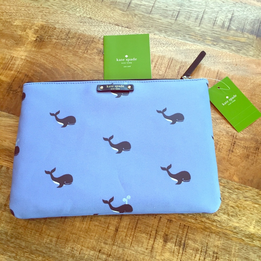 NWT Kate Spade Whale Pouch/Clutch