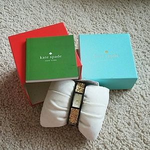 KATE SPADE Black and Gold Glitter Watch