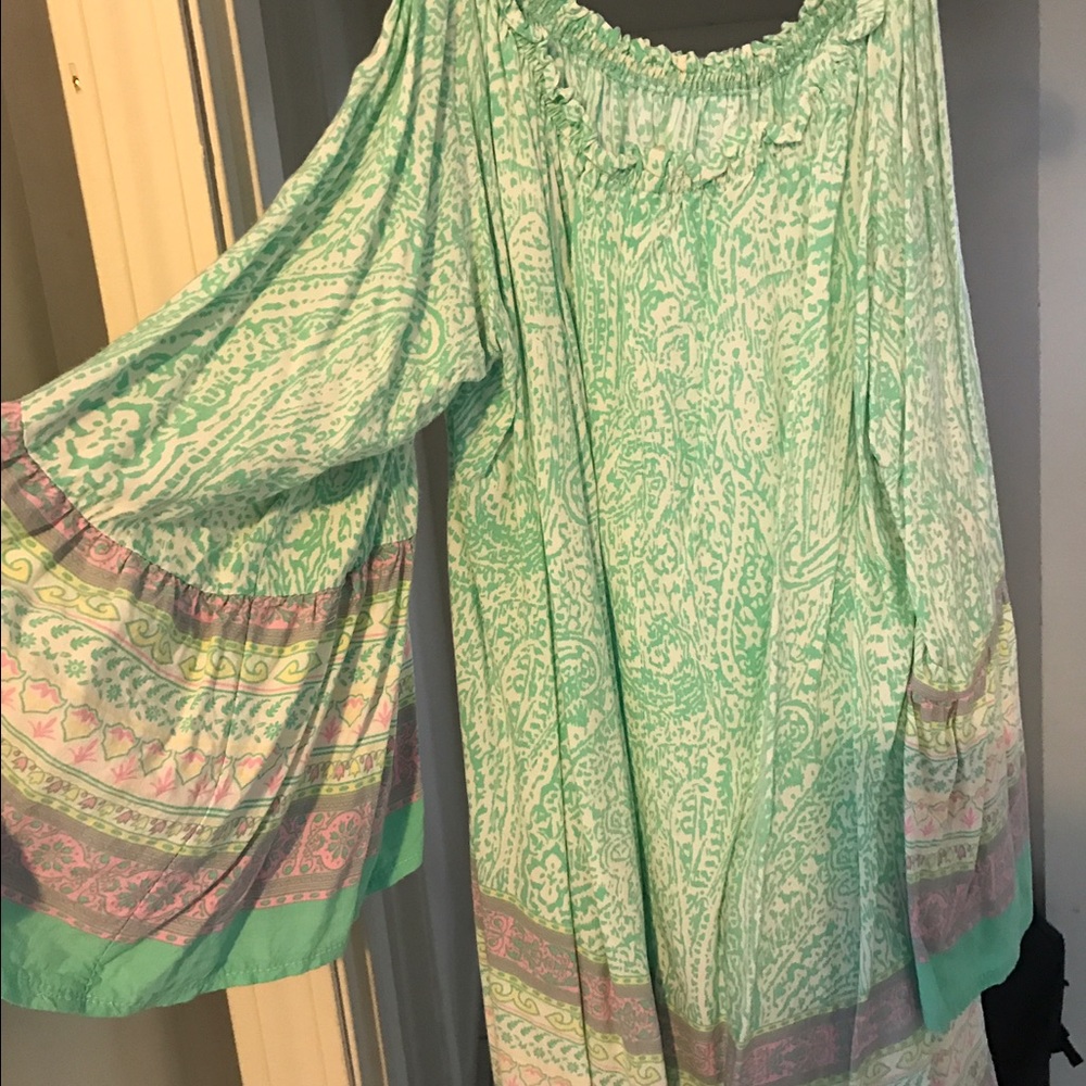 Off the shoulder printed dress