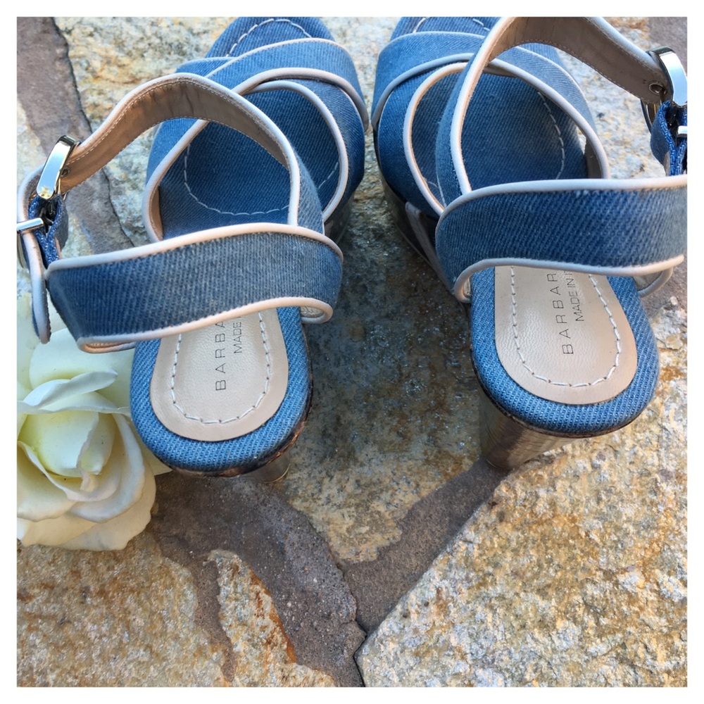 BARBARA BUI DENIM WEDGES - Picture 3 of 6