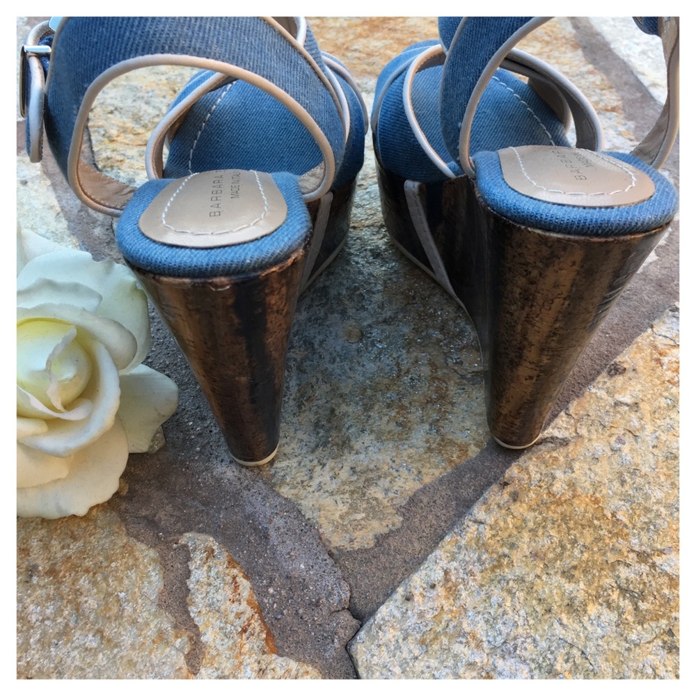BARBARA BUI DENIM WEDGES - Picture 5 of 6