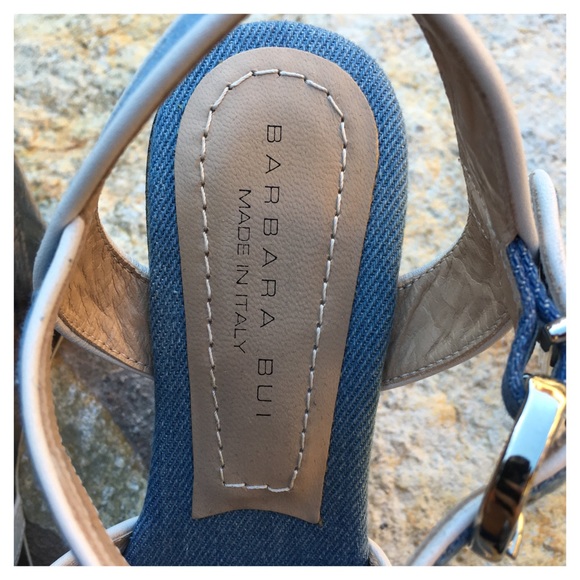 BARBARA BUI DENIM WEDGES - Picture 2 of 6