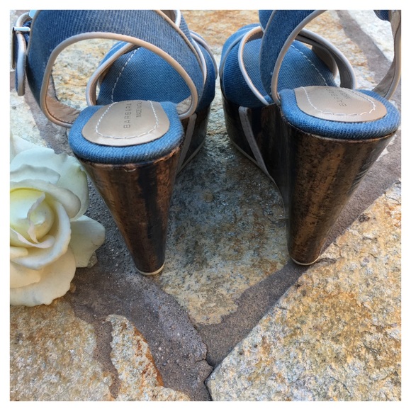 BARBARA BUI DENIM WEDGES - Picture 5 of 6