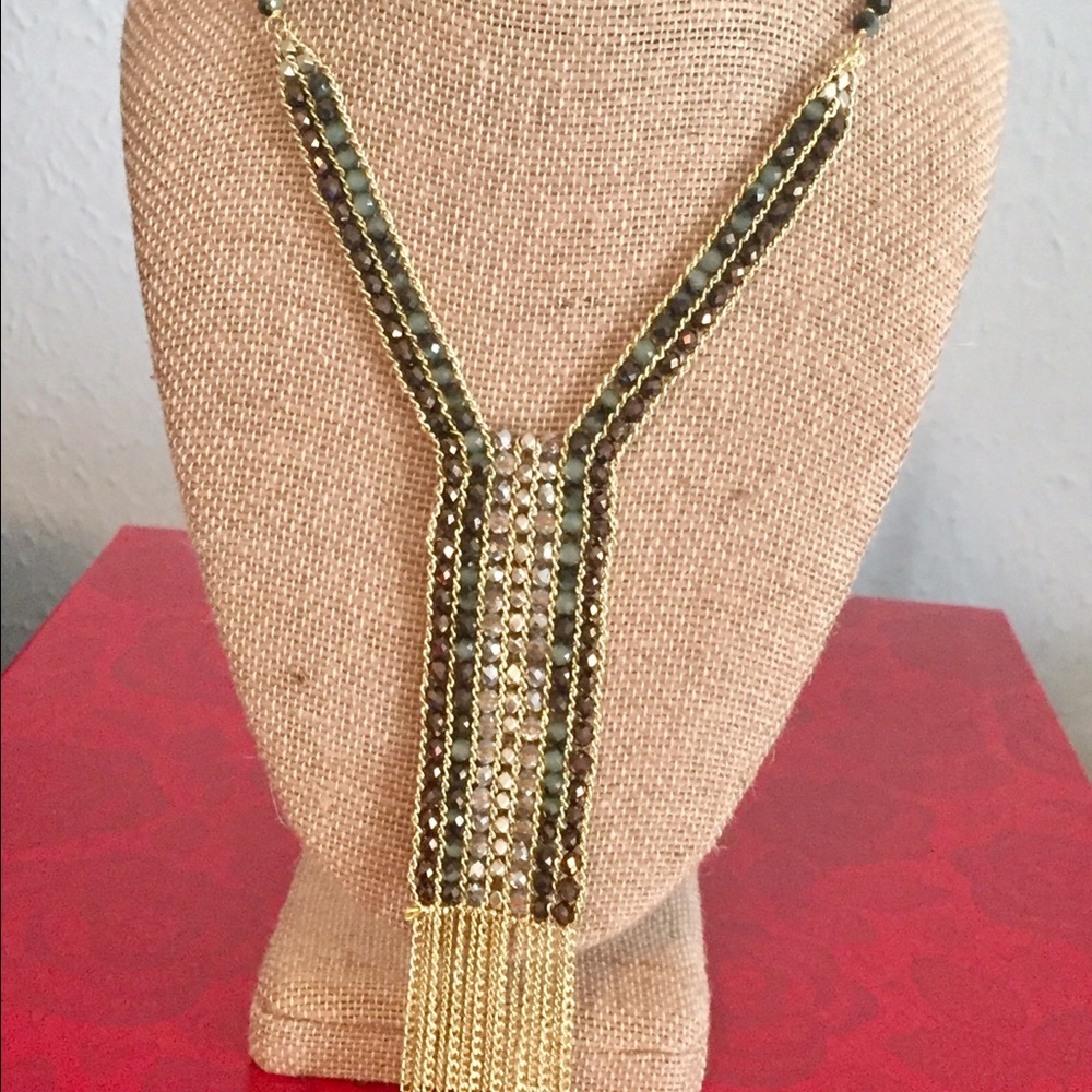 Beautiful "tie' style necklace. Never been used