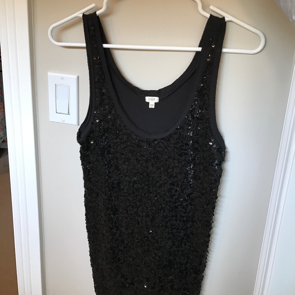 J Crew factory black sequin tank