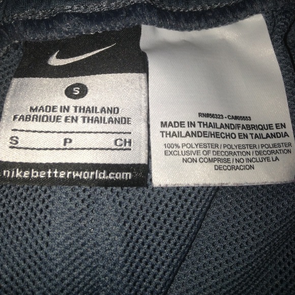 Nike Grey Pink Blue Striped Ball Shorts - Picture 6 of 6