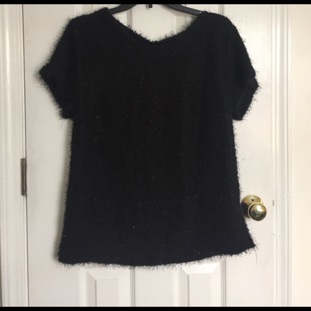 Brooklyn Industries fuzzy black tshirt