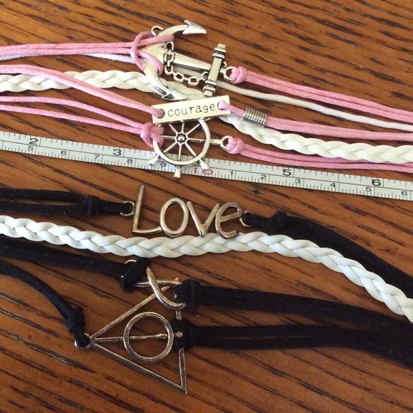 Suede Lot of 2 Infinity Love & Anchor Bracelets💕 - Picture 4 of 4