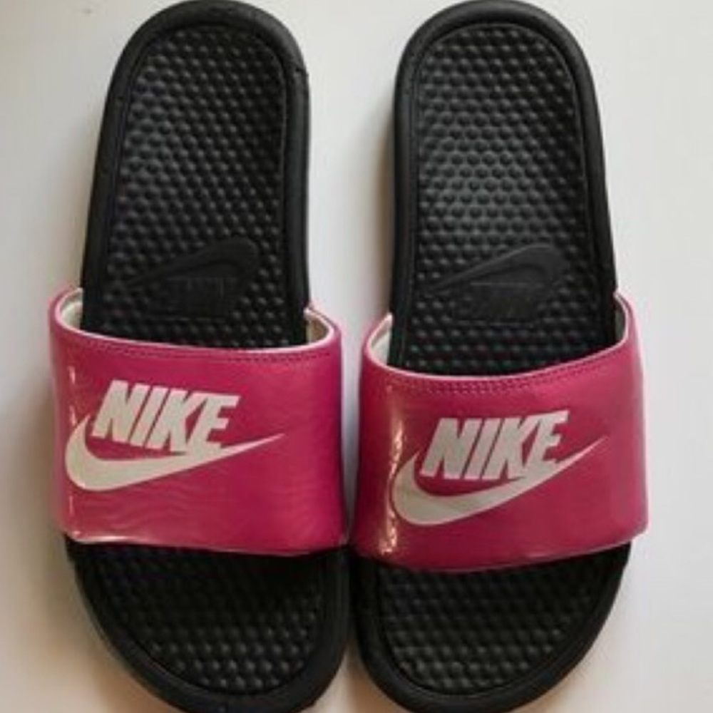 Pink Nike Slides