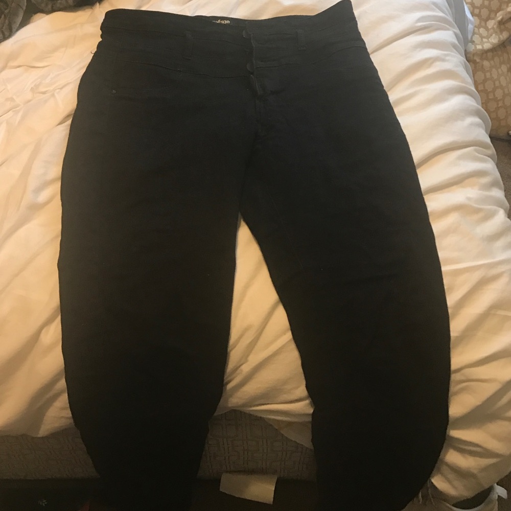 High waisted black skinny jeans