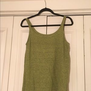 Eileen Fisher Green Stripped Shirt. Sz S.