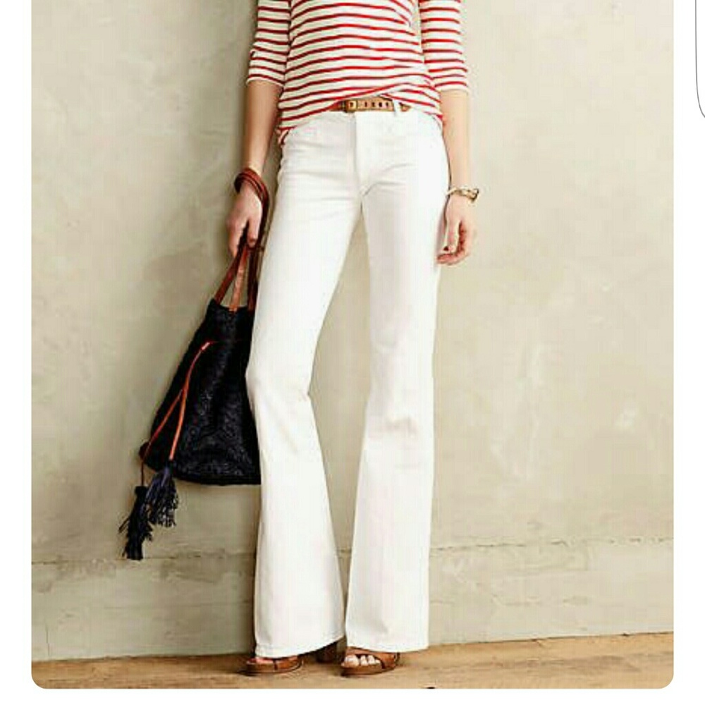 Paige white flared jeans