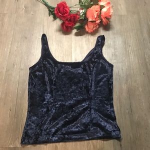 Vintage Victoria's Secret Velvet Tank -Blue