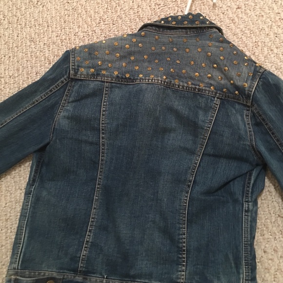 Gold Studded Jean Jacket - Picture 3 of 4