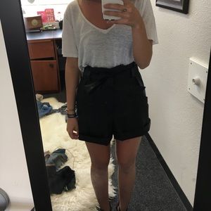 ZARA leather high waisted shorts size xs/s