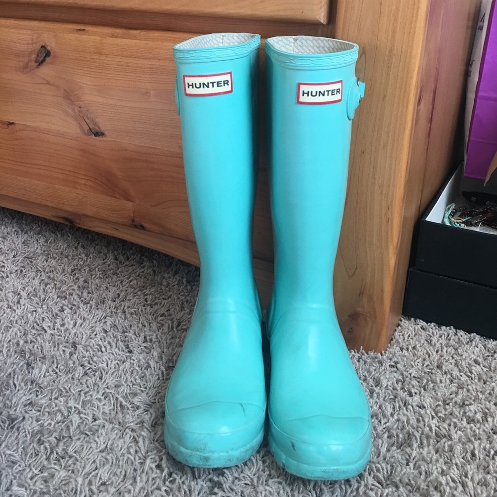 tiffany blue hunter boots