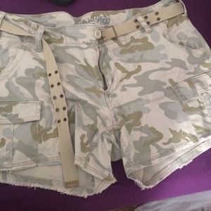 Camo print shorts