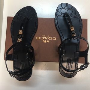 Black Coach sandals