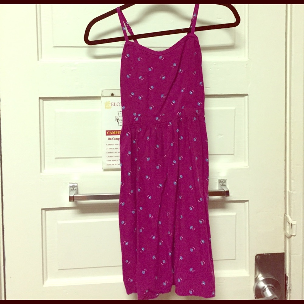 Purple flowered sundress