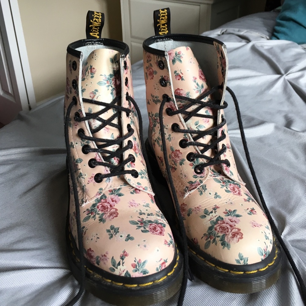 Dr. Martens floral boots