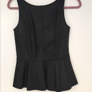 Zara leather peplum top