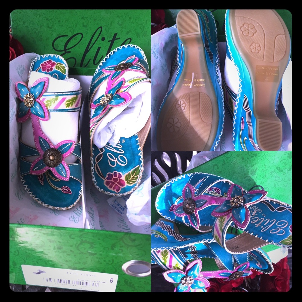 ✨Elite poppy Jamaican sandels ! 🔥