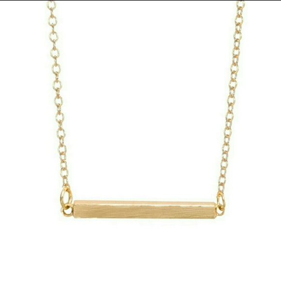Gold bar necklace - Picture 2 of 2