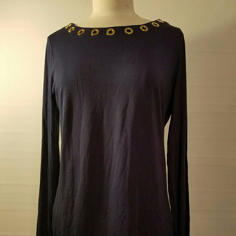 Casual grommet detail sweaters long sleeve.