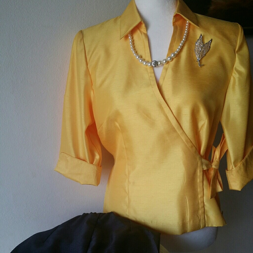 *SAG HARBOR*  YELLOW & BLACK  CASUAL PANT SUIT