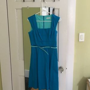 Blue Calvin Klein Cap Sleeve dress