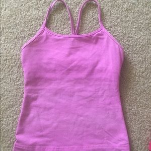 SALE Lululemon Power Y Tank Pink Size 4