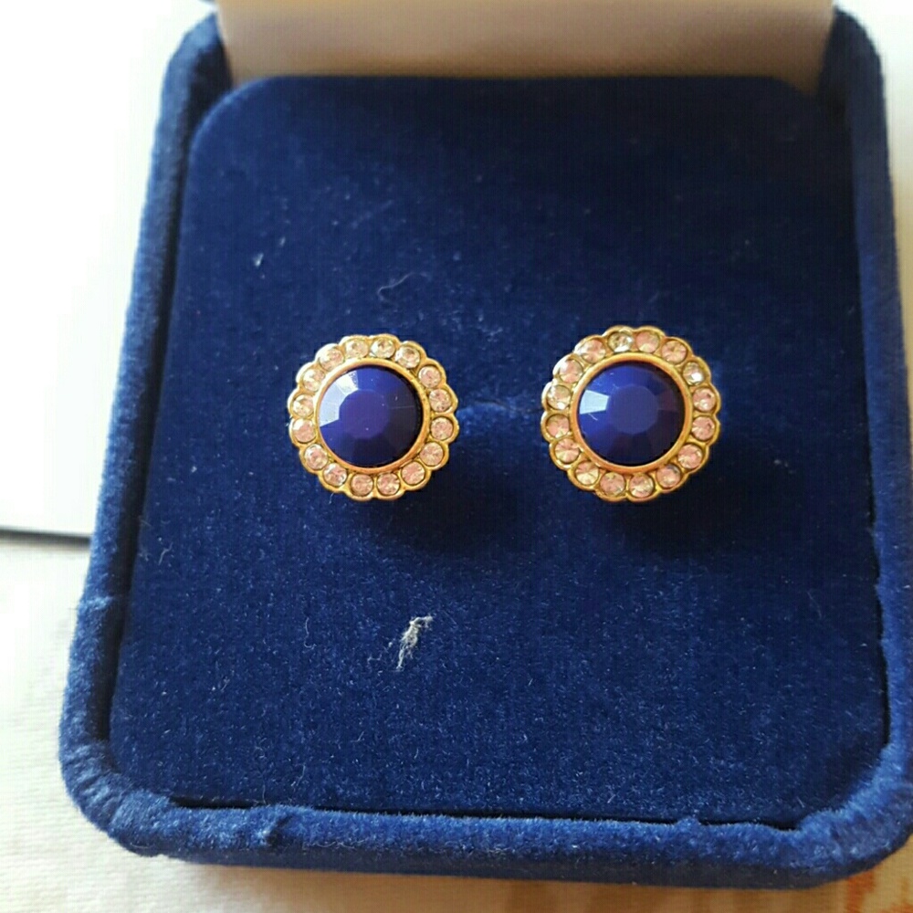 PAVE COLOR STUD EARRINGS