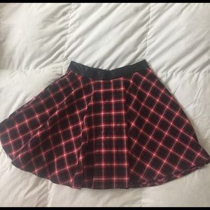 Plaid circle skirt