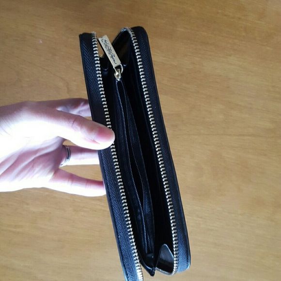 Saks fifth Avenue black leather tassel wallet - Picture 2 of 3