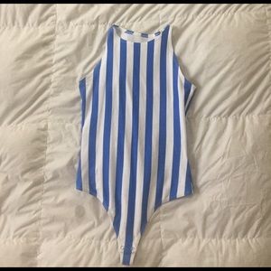 American Apparel striped bodysuit